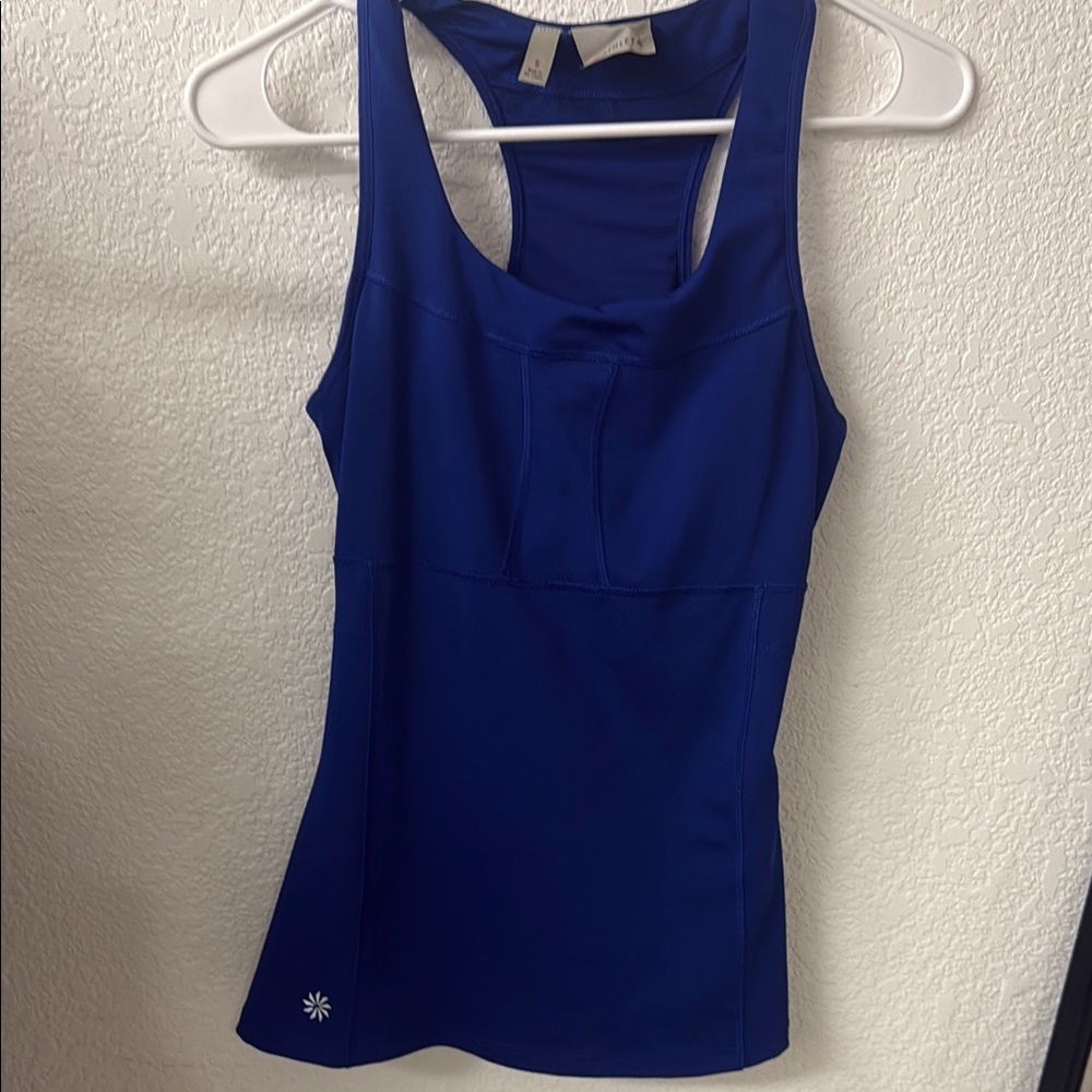 Athleta Fitted Blue Sleeveless Tank Top